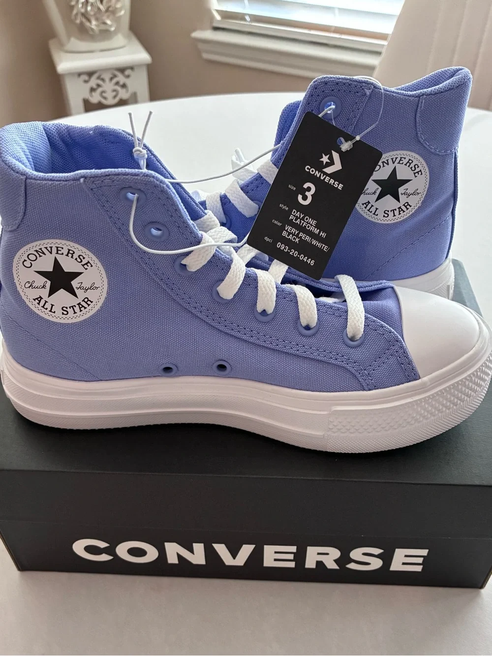 Converse Kids High Top Sneakers - Lavender/White